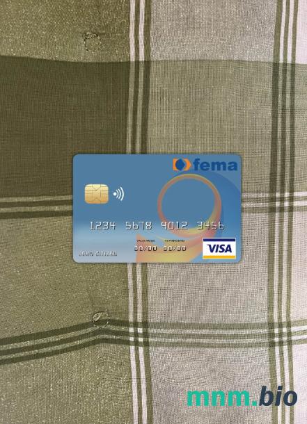 Benin Fema bank wygląd zdjęcia karty wizowej skan PSD + zdjęcie